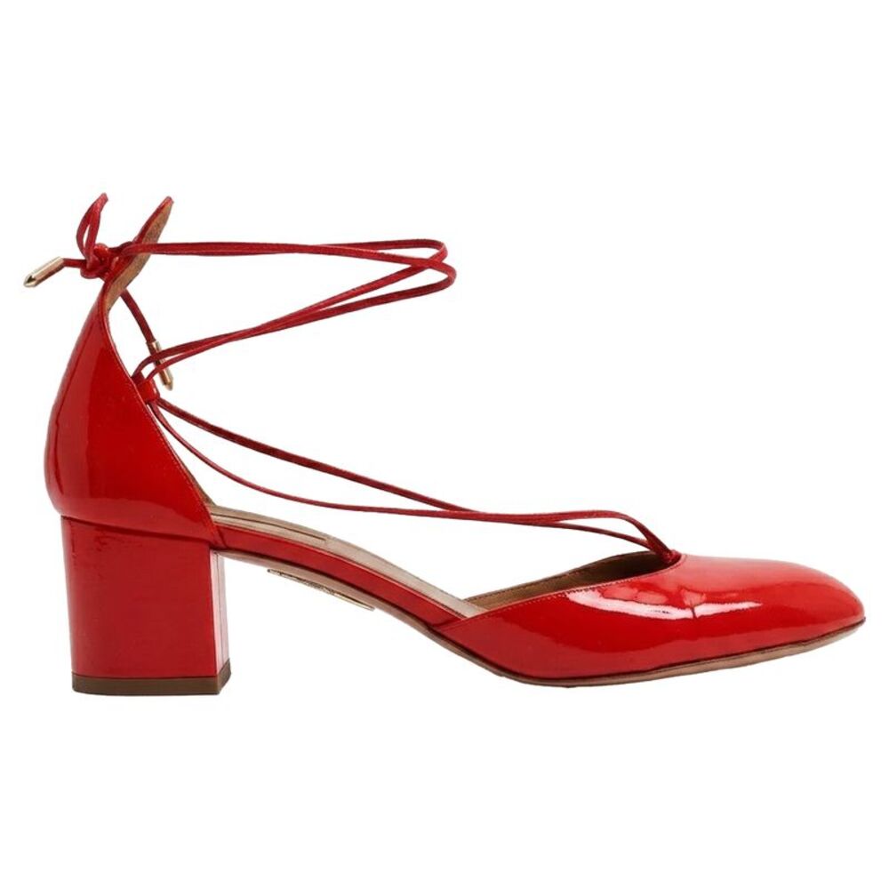 Aquazzura Alexa 50 Pumps in Red Patent Leather